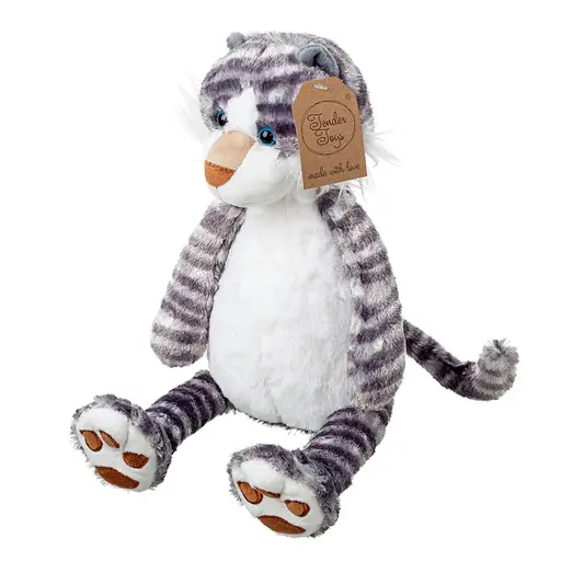 Игрушка Кот 25 см Серый. Игрушки в подарок от AzaliaNow