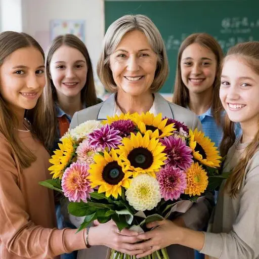 Купить большой букет от всего класса