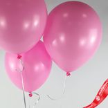 Маленькое фото 3: Композиция из 3 шаров с гелием, 30 см, ярко розовый