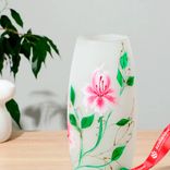Маленькое фото 2: Ваза FLORA «Цветущая ветка со стразами», жемчуг, d=7,5 см, h=26х10,5 см