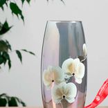 Маленькое фото 2: Ваза FLORA «Золотая орхидея» (дымка), d-8 см, 11,5х26 см