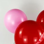 Маленькое фото 4: Композиция из 3 шаров с гелием, 30 см, красный, розовый