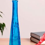 Маленькое фото 4: Ваза «Стрелка», четырехгранная, синяя, диаметр отверстия = 2 см, H=29х5,5 см, V=0,2 л
