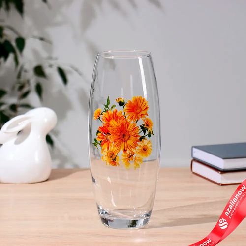 Ваза FLORA «Цветы», d-7.5 см, 11,5х26 см, микс