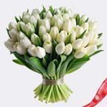 Маленькое фото 1: Букет из 60 белых тюльпанов, Россия