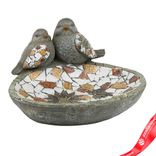 Маленькое фото 2: Блюдо «Птички» (керамика), 31х27хH18см, серый