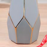 Маленькое фото 5: Ваза керамика «Гизем», d=8,5см, h=24,5 см, золотисто-голубой