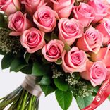 Маленькое фото 3: Букет из 35 розовых роз, 70см, Россия