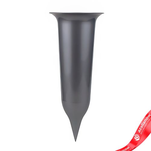 Ваза «Ритуальная», пластик, 10 см x 25,5 см, серебряный