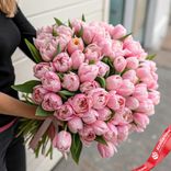Маленькое фото 1: Букет из 50 пионовидных розовых тюльпанов, Голландия