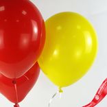 Маленькое фото 3: Композиция из 3 шаров с гелием, 30 см, красный, желтый