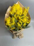 Фото флориста 1: Букет 5 мимоз в крафте