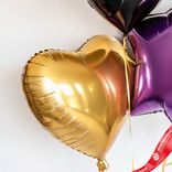 Маленькое фото 4: Композиция из 3 шаров с гелием, 2 сердца и 1 сиреневая звезда