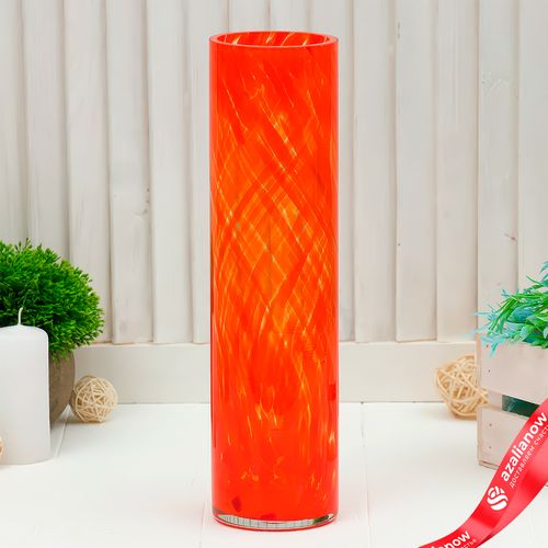 Ваза «Цилиндр», красная, 8х30 см