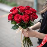 Маленькое фото 1: Красные розы высшего сорта, 11 шт, 50 см, Россия