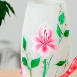Маленькое фото 5: Ваза FLORA «Цветущая ветка со стразами», жемчуг, d=7,5 см, h=26х10,5 см