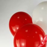 Маленькое фото 4: Композиция из 3 шаров с гелием, 30 см, красный, белый
