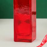 Маленькое фото 5: Ваза «Нарцисс», красная, прозрачная, 24,5х5,5х5,5 см, 0,45 л