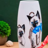 Маленькое фото 2: Ваза «Кошечки», d-7,5 см, 11х25 см