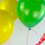 Маленькое фото 3: Композиция из 3 шаров с гелием, 30 см, желтый, зеленый