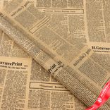 Маленькое фото 5: Бумага тишью натуральная «Газета» 20г/м2, 10 листов, 50 на 70см