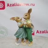 Фото флориста 1: Сувенир Кролики полирезин, H14,5x9x6,5см, цв. в асс