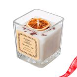 Маленькое фото 1: Свеча ароматическая в стакане «Orange» (стекло), H 7 см x D 7,5 см, белый