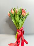 Фото флориста 1: 11 красных тюльпанов без упаковки, Россия
