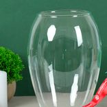 Маленькое фото 2: Ваза «Клавдия», большая, d=10 см, H=24х16 см, 2,8 л 2112, прозрачная