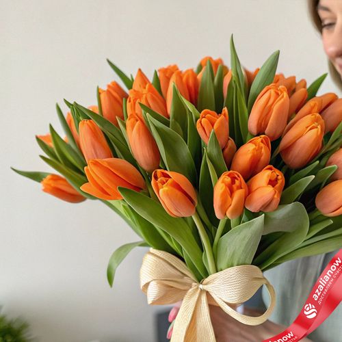 Фото 2: 25 оранжевых тюльпанов М24