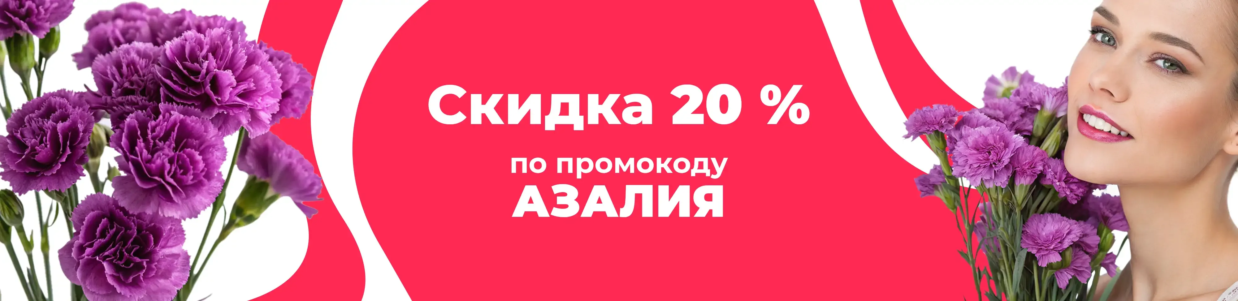 Баннер для рубрики: Фиолетовые гвоздики