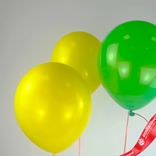 Маленькое фото 2: Композиция из 3 шаров с гелием, 30 см, желтый, зеленый