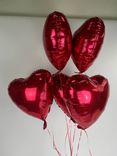Фото флориста 1: Шары с гелием «Сердце», красный, 5 шт, 48 см