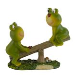 Маленькое фото 1: Сувенир Лягушата на качелях полирезин, H14,5x16x6,5см, зеленый