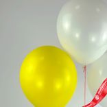 Маленькое фото 4: Композиция из 3 шаров с гелием, 30 см, белый, желтый