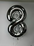 Фото флориста 2: Шар с гелием «Цифра - 8», 102 см., серебро