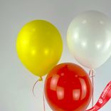 Маленькое фото 2: Композиция из 3 шаров с гелием, 30 см, желтый, белый, красный