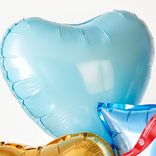 Маленькое фото 5: Композиция из 3 шаров с гелием, 1 синяя звезда и 2 сердца