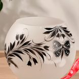 Маленькое фото 3: Ваза «Монохром бабочки чёрный», шаровая, V=4 л, d=13 см, 19х19 см