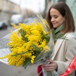 Маленькое фото 1: Букет 15 мимоз в пленке