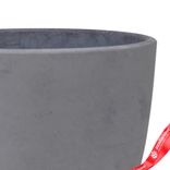 Маленькое фото 5: Цветочный горшок с поддоном «Грэй» (бетон), D25xH23,5см, 8л, серый