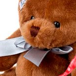 Маленькое фото 5: Игрушка «Медведь с бантом», 15 см, коричневый
