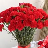 Маленькое фото 1: Букет из 70 красных гвоздик