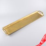 Маленькое фото 2: Поднос (металл), 55х13xH3см, золотой