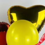 Маленькое фото 5: Композиция из 3 шаров с гелием, красный, желтый, золотой