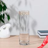 Маленькое фото 1: Ваза «Абстракция золото-серебро», 26,5 см x 7,5 см