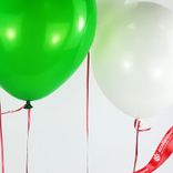 Маленькое фото 5: Композиция из 4 шаров с гелием, 30 см, белый, зеленый