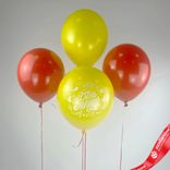 Маленькое фото 1: Композиция из 4 шаров с гелием «1 Сентября. Здравствуй школа», 30 см, вар. 2