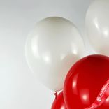 Маленькое фото 4: Композиция из 4 шаров с гелием, 30 см, красный, белый