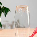 Маленькое фото 2: Ваза FLORA «Кружево» с золотой обводкой, d=7,5 см, h=26смх10,5 см